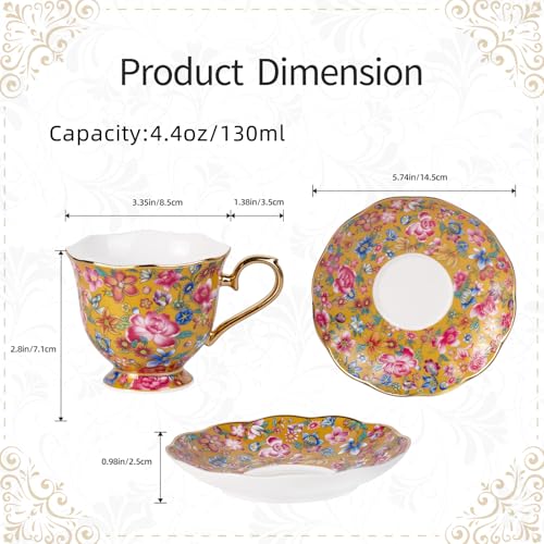 Tea Cup and Saucer (2 Count)
