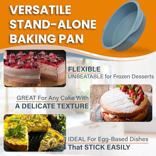 8 Inch Springform Pan for Cheesecake with Leakproof Silicone Sleeve