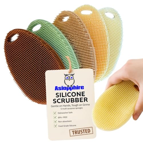 Silicone Dish Scrubber Set of 5 (5 Count)