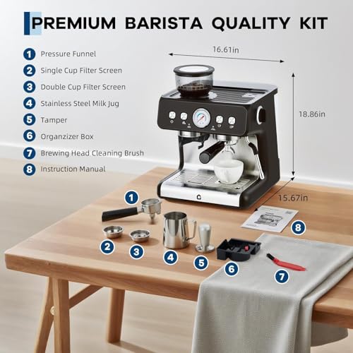 20 Bar Espresso Coffee Machine with Built