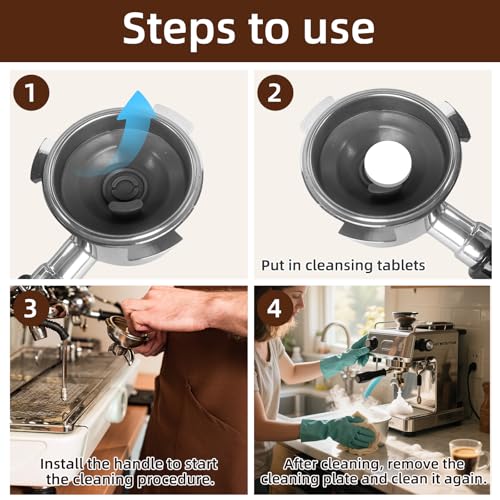 3 Pcs Espresso Backflush Cleaning Disc 54mm Compatible with Breville Espresso Machines