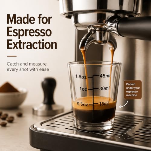 Shot Glasses Measuring Cup Set 12 Pack Espresso Shot Glasses Liquid Heavy Glass (12 Count)
