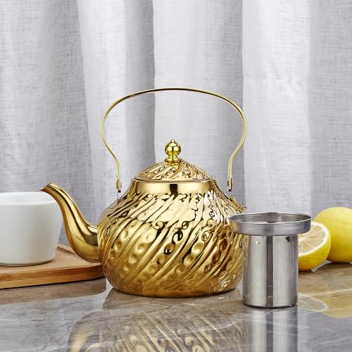 2000ml stainless steel antique style teapot