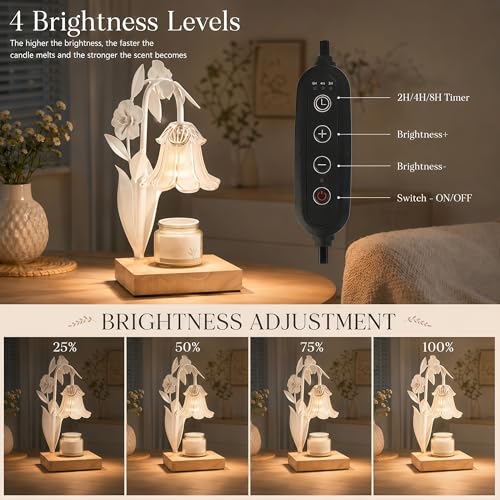 Candle Warmer Lamp with Timer Dimmer