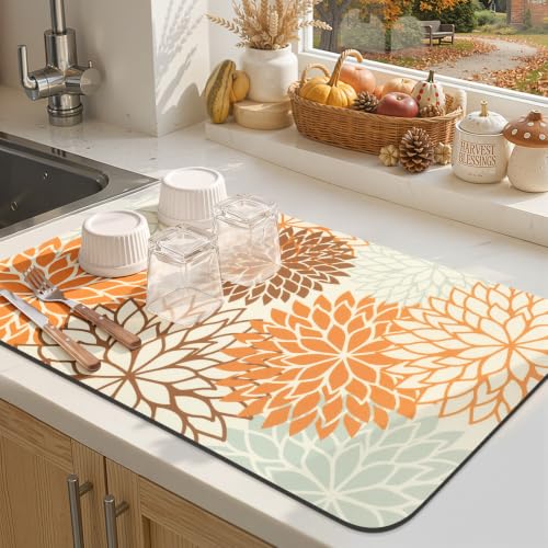 Fall Dish Drying Mat