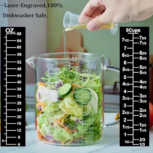 Borosilicate Glass Measuring Cup with Insulated Handle