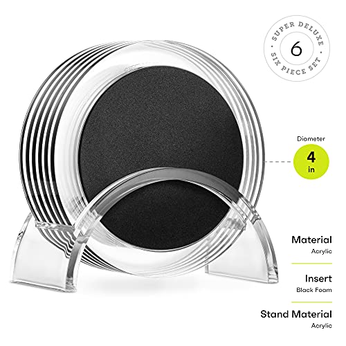 Acrylic Drink Coasters Set of 6 (6 Count)