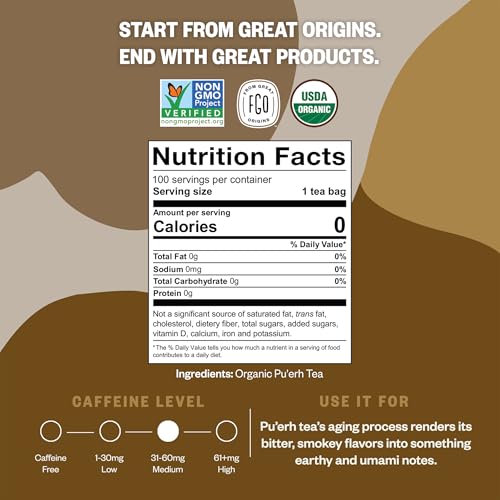 Organic Pu'erh Tea (100 Count)