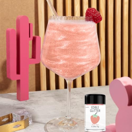 Rose Gold Edible Glitter for Cakes Drinks