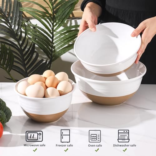 Mixing Bowls Large Ceramic Salad Bowls 2.1 (3 Count)
