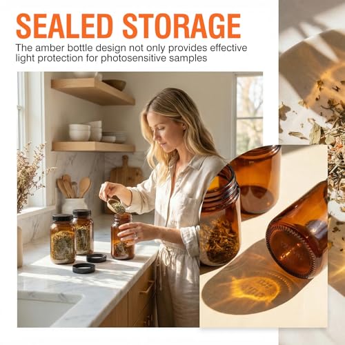 24 Pack Amber Glass Wide Mouth Packer Bottle (24 Count)
