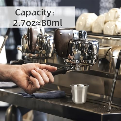 80ml Stainless Steel Espresso Cups Set (2 Count)