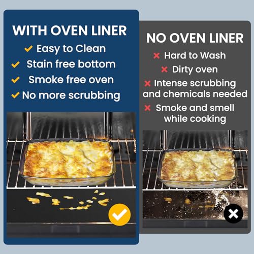 4Pack Oven Liners for Bottom of Electric Gas Oven (4 Count)