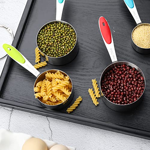Measuring Cups Set of 8 Stainless Steel Stackable Nesting Measuring Cups