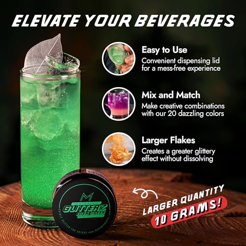 Eden Green Edible Glitter for Drinks & Cakes