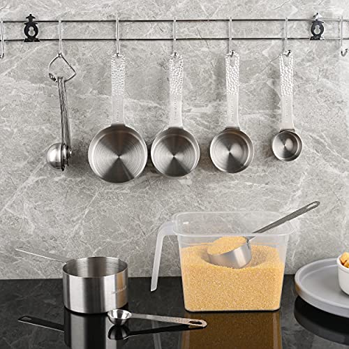 18 8 Stainless Steel Measuring Cups and Spoons Set 14 for Baking & Kitchen