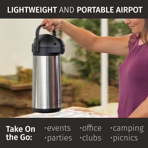 Coffee Carafe Airpot & Cleaning Brush 102oz