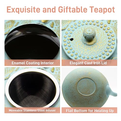 27.1oz Small Cast Iron Teapot