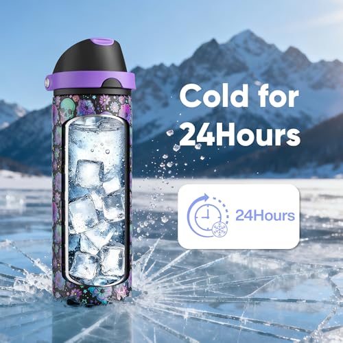 Insulated Water Bottle with Straw