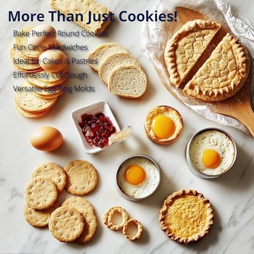 Large Round Cookie Cutter 6 PCS (6 Count)
