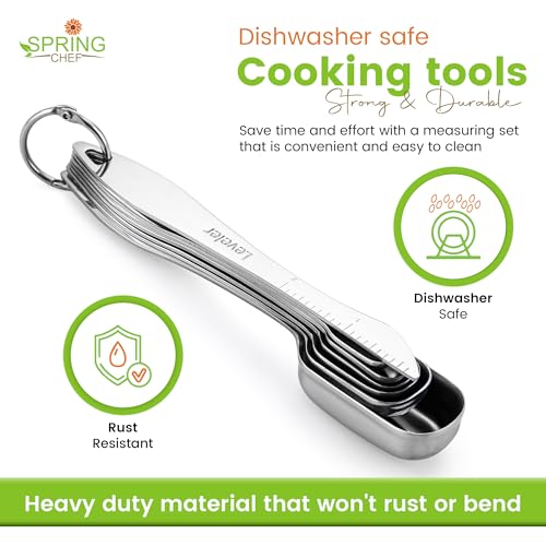 Stainless Steel Measuring Cups and Spoons Set of 14 w (14 Count)