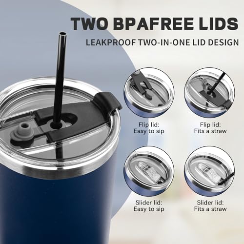 40 oz Tumbler with Lids and Straws