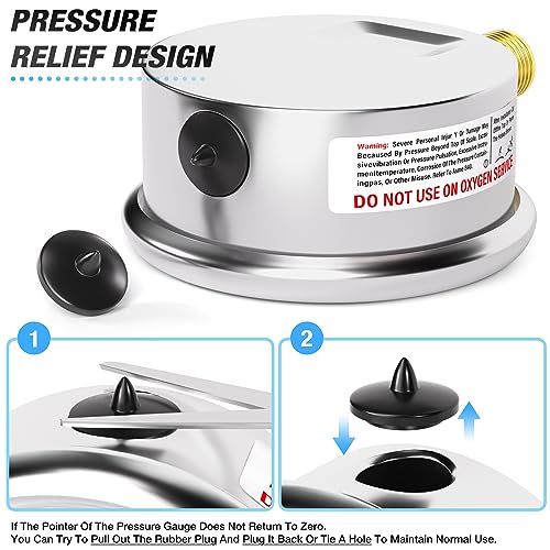 30inHG~100Psi Stainless Steel 1