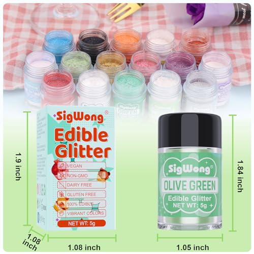 Olive Green Edible Glitter