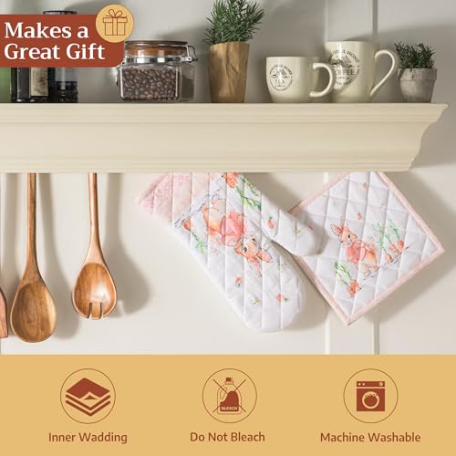 100% Cotton Oven Mitt & Pot Holder Set (2 Count)