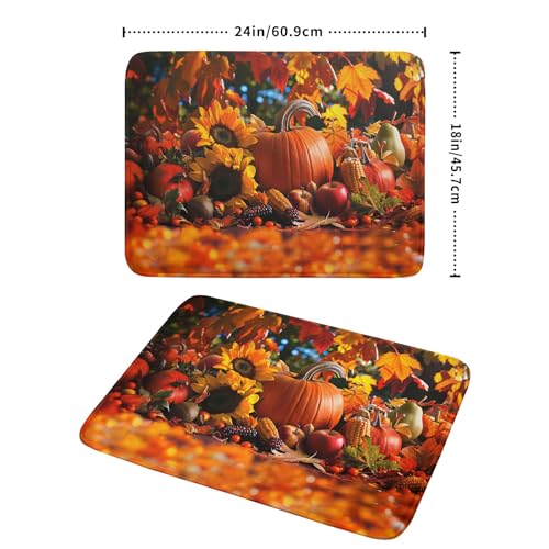 Fall Harvest Pumpkin Dish Drying Mat for Kitchen Counter