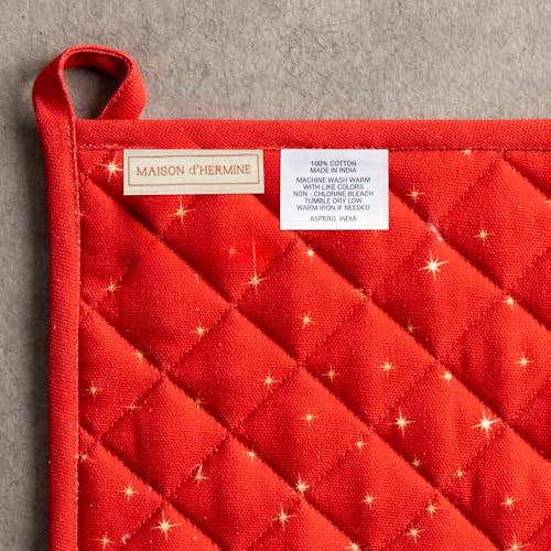 100% Cotton Oven Mitt & Pot Holder Set (2 Count)