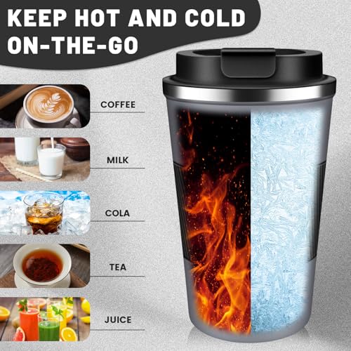 Insulated Coffee Tumblers with Flip Lid 12oz