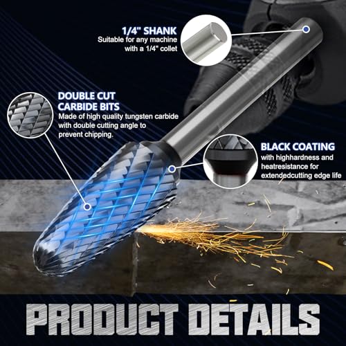 Arc Cylinder with Ball Top Die Grinder Bit
