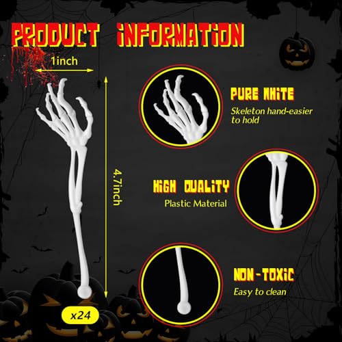 Halloween Swizzle Sticks Skeleton Cocktail Garnish