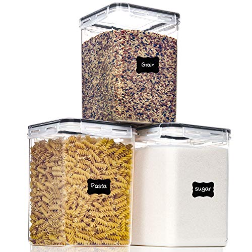 Large Food Storage Containers with Lids Airtight 5.2L (3 Count)