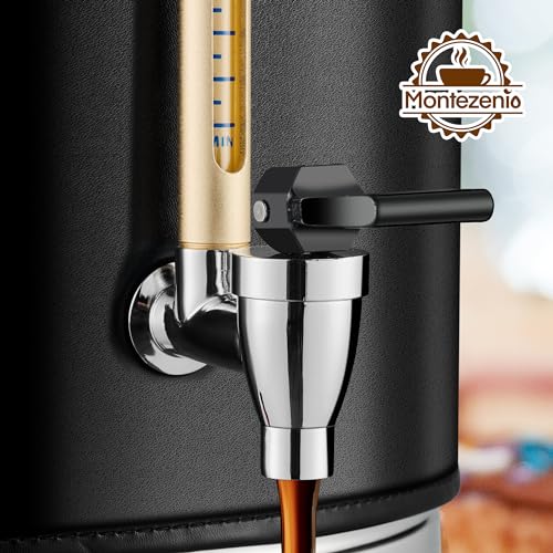 50 Cup Commercial Coffee Urn Stainless Steel Double Insulated Coffee Maker with Percolator System & Temp Control Function