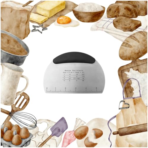 Professional Stainless Steel Dough Cutter and Scraper Combo