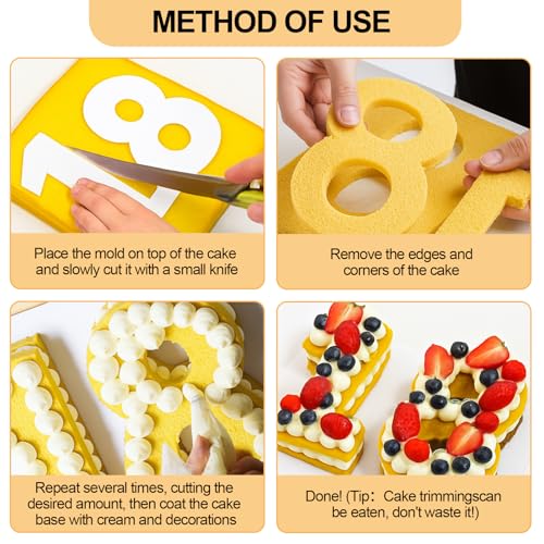 10 Inch Number Cake Mold Baking Forms Moulds (9 Count)