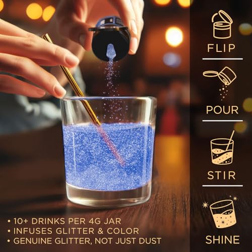 Brew Glitter Edible Drink Glitter Pump 1x 25g for Cocktails