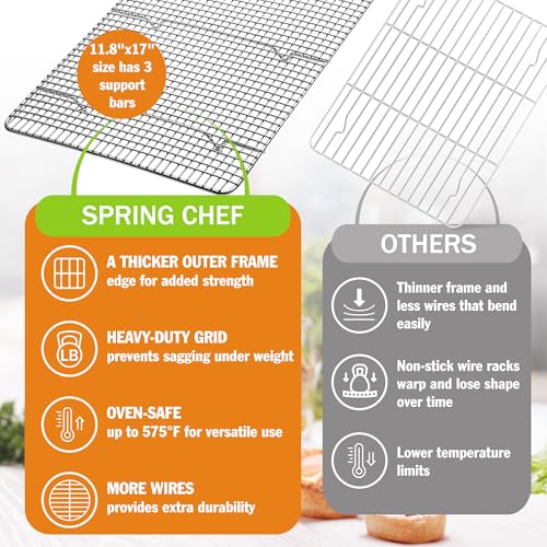 11.5" x 16.5" Stainless Steel Cooling Rack for Cooking & Baking