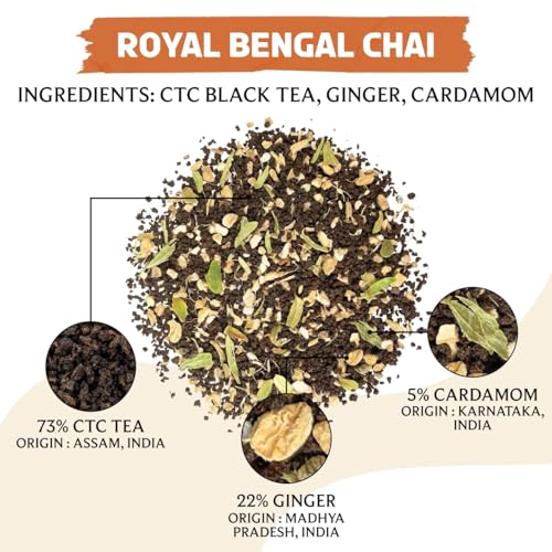 Royal Bengal Masala Chai Tea Loose Leaf (3.53 Ounce)