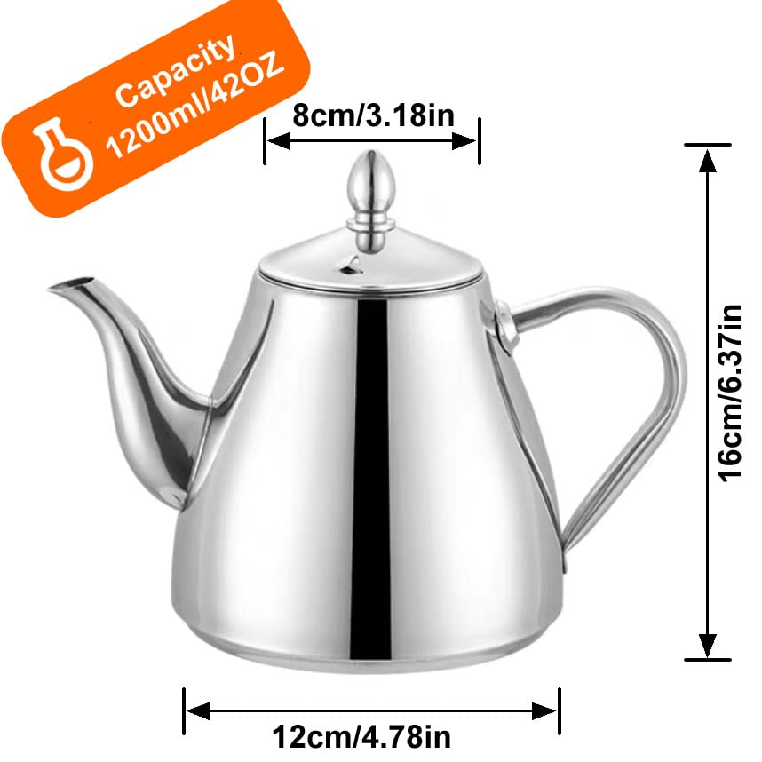 Stainless Steel Teapot Coffee Servers 1500ml