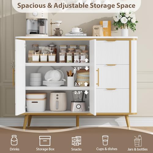47.3" Modern Buffet Cabinet with Storage