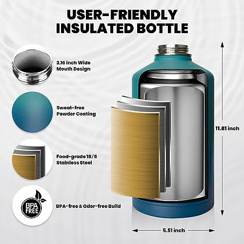 One Gallon Water Bottle Insulated 128 oz
