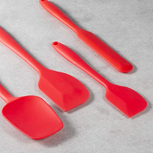 4 Piece Silicone Spatula Set with Stainless Steel Core (4 Count)