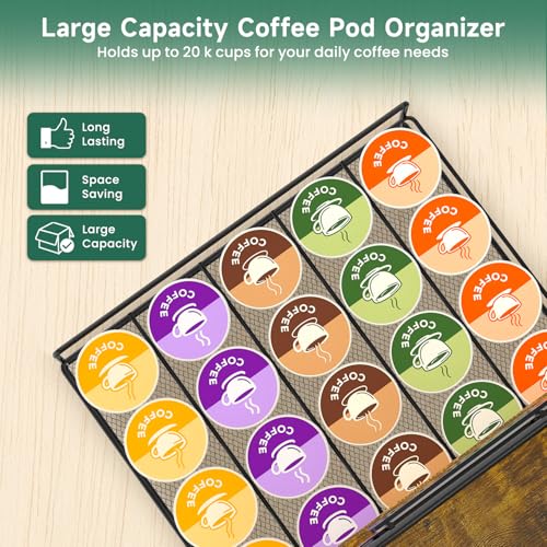Coffee Bar Organizer Station Shelf Mug Holder