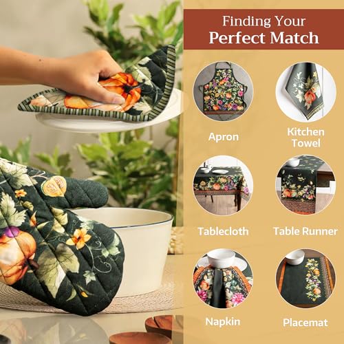 100% Cotton Oven Mitt & Pot Holder Set (2 Count)