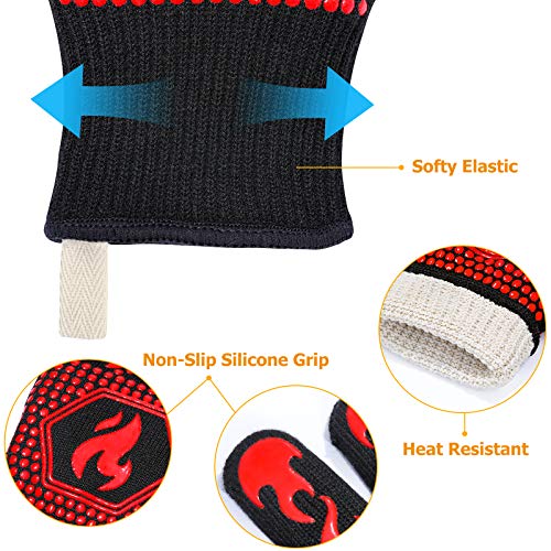BBQ Gloves BBQ Accessories 1472℉ Extreme Heat Resistant (2 Count)