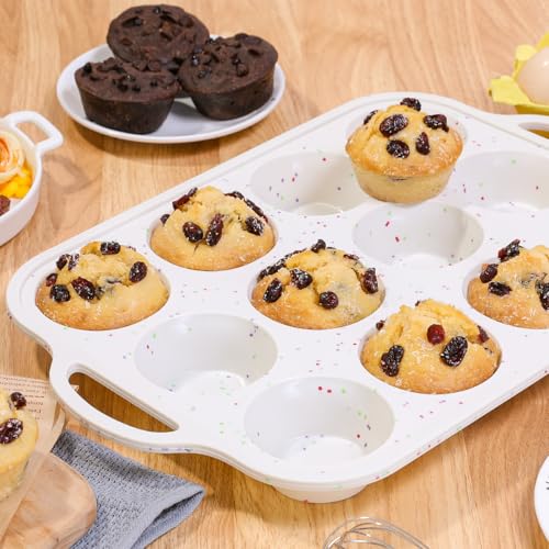 Silicone Muffin Pans for Baking (2 Count)