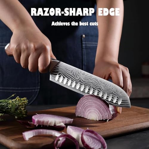 7" Santoku Japanese Chef Knife (3 Count)